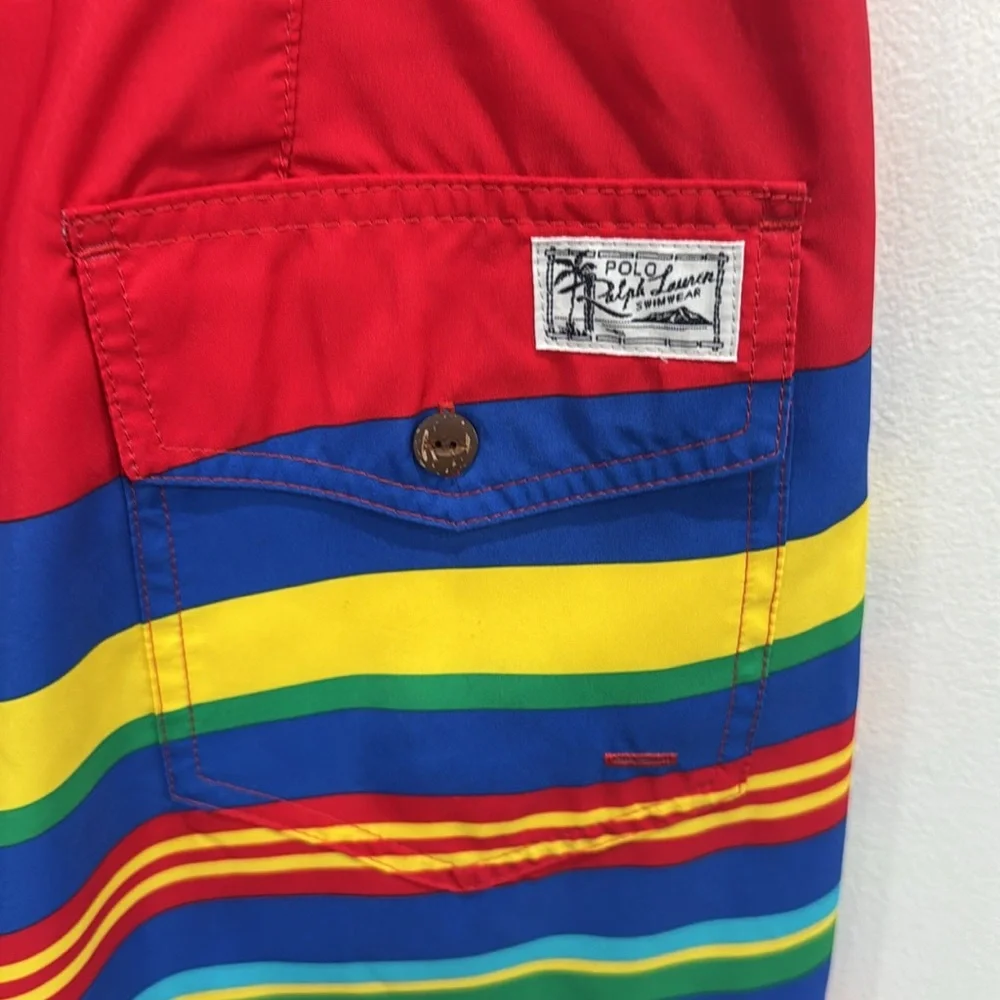 NWT Polo Ralph Lauren red blue swim beach summer vacation preppy trunks shorts